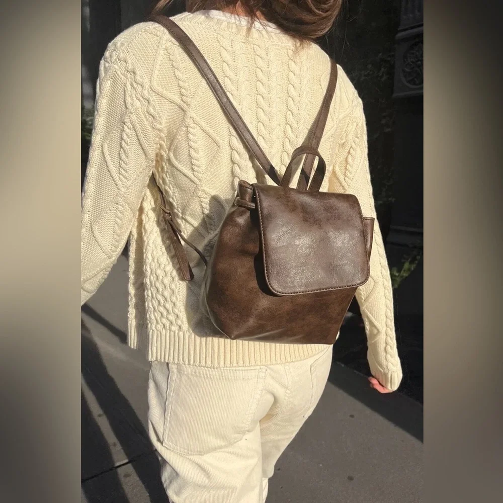 brandy melville leather backpack Brandy Melville | Bags | Brandy Melville Dark Brown Faux Leather Mini  Backpack